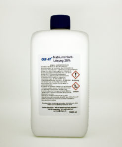Solución de clorito sódico al 25% Frasco de HDPE de 1000 ml