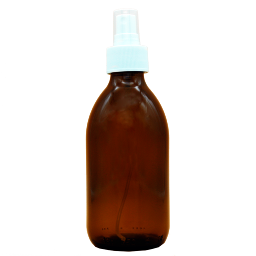 Spray bottle glass, brown PP28
