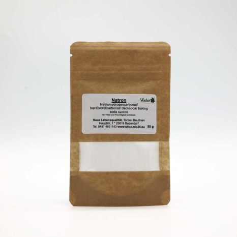 Natron - feines Pulver 50 g im Papierverbundbeutel